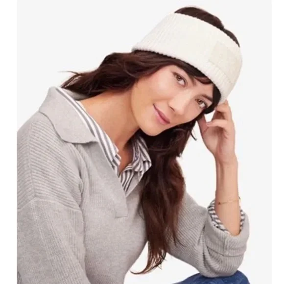 BRAND NEW CREAM COACH KNIT HEADBAND RUBBER PATCH - Picture 4 of 6